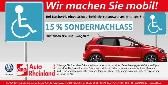 VW-Angebote für Schwerbehinderte VW-Angebote für Schwerbehinderte