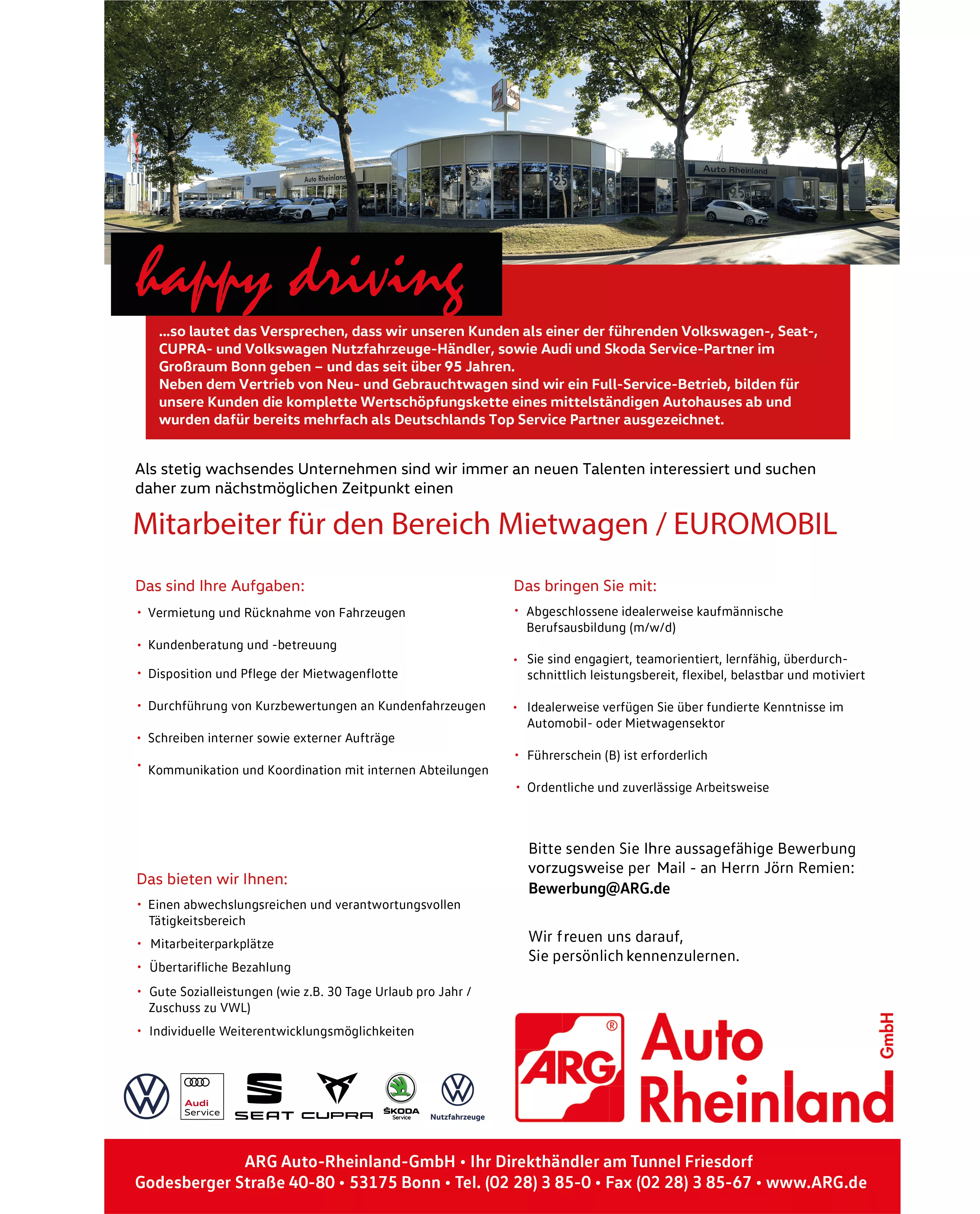 Mietwagen Euromobil Stellenangebot